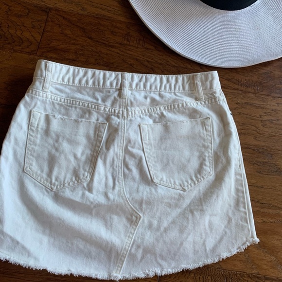 Vanilla Star White Denim Mini Skirt - Picture 6 of 10